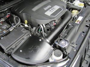 Jeep Wrangler Performance Air Intake - K&N Engineering - AirCharger - `12-`18